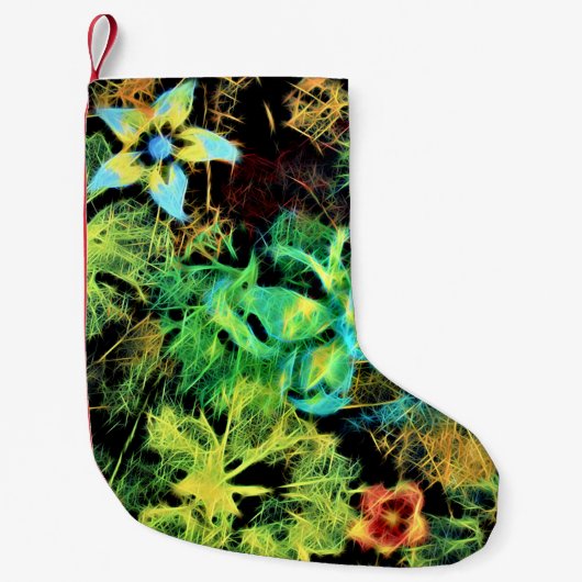 Botervlieg- en bloemenrodiliuskerstblokkering kleine kerstsok (Voorkant)