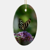 Botervlieg en bloemsierplant/wandophanging keramisch ornament (Rechts)