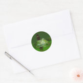 Botervlieg en kikker ronde sticker (Envelop)