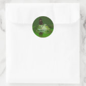 Botervlieg en kikker ronde sticker (Tas)