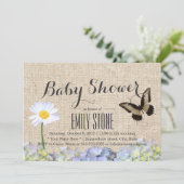 Botervlieg- en lentuindieren Baby shower Kaart (Staand voorkant)