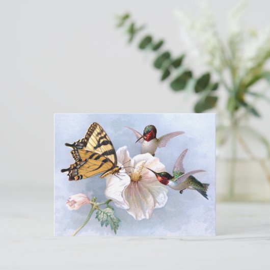 Botervlieg en luchtvogels briefkaart (Staand voorkant)