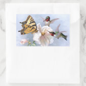 Botervlieg en luchtvogels rechthoekige sticker (Tas)