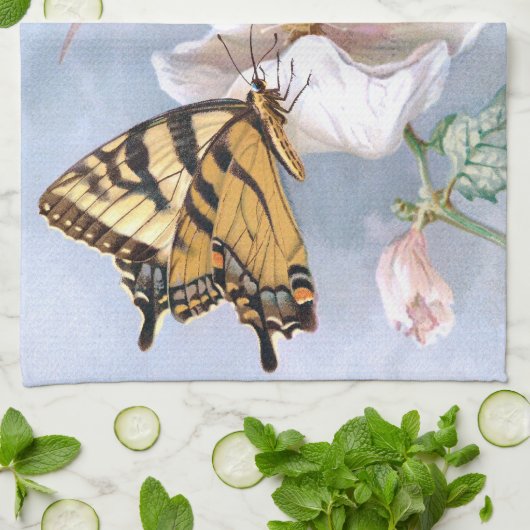 Botervlieg en luchtvogels theedoek (Gevouwen)