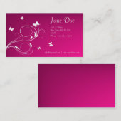 Botervlieg en Paars Visitekaartje (Voorkant / Achterkant)