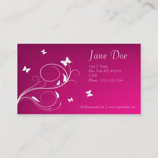 Botervlieg en Paars Visitekaartje (Voorkant)