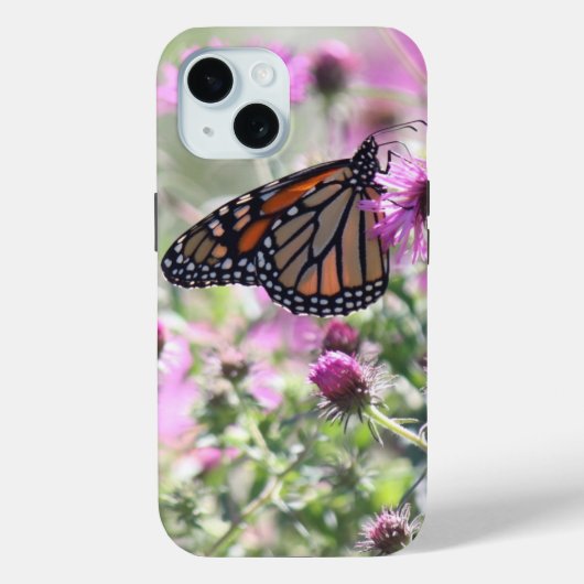 Botervlieg en Paarse weidebloemen Case-Mate iPhone Case (Achterkant)