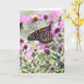 Botervlieg en Paarse weidebloemen Kaart (Gele Bloem)