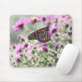 Botervlieg en Paarse weidebloemen Muismat (Met muis)