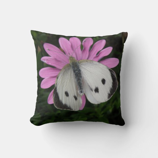 Botervlieg en roze ventilator kussen (Voorkant)