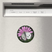 Botervlieg en roze ventilator Magnet (Insitu (Vaatwasser))