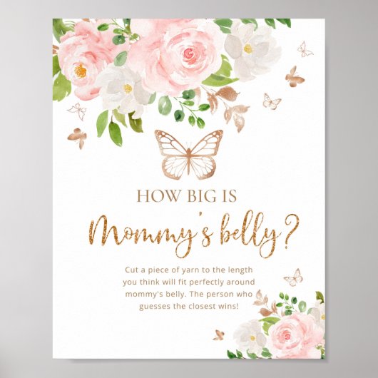 Botervlieg hoe groot is mama's buikspel poster (Voorkant)