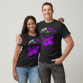 Botervlieg ik Draag Paars voor huiselijk geweld in T-shirt (Unisex)