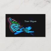 Botervlieg in blauw licht visitekaartje (Achterkant)