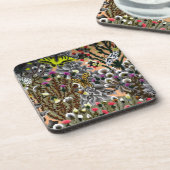 Botervlieg in de afbeelding van wilde  tuin bier onderzetter (Linkerzijde)