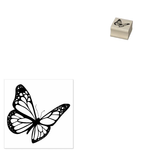 Botervlieg in de vlucht rubberstempel (Gestempeld)