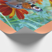 Botervlieg in kleurrijke tuin cadeaupapier (Hoek)