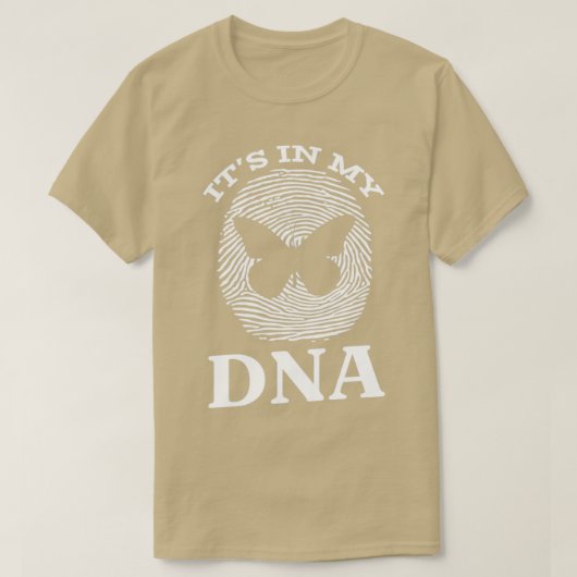 Botervlieg in mijn DNA-vingerafdrukvlinder T-shirt (Design voorkant)