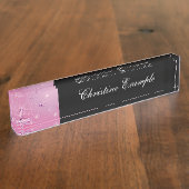 Botervlieg met bloemen naambordje (Zijkant)