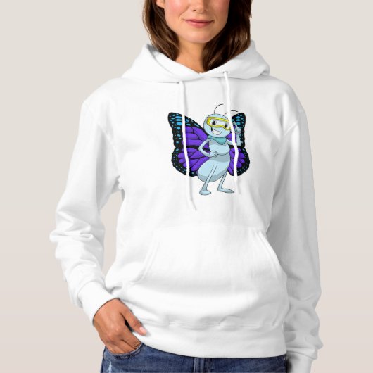 Botervlieg met Goggles Hoodie (Voorkant)