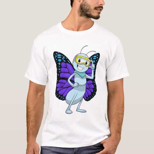 Botervlieg met Goggles T-shirt (Voorkant)
