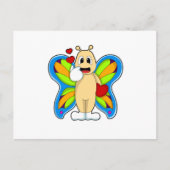 Botervlieg met hart briefkaart (Voorkant)