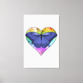 Botervlieg met hart canvas afdruk (Voorkant)