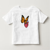 Botervlieg met hart kinder shirts (Voorkant)