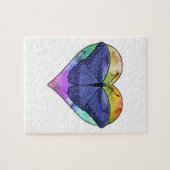 Botervlieg met hart legpuzzel (Horizontaal)