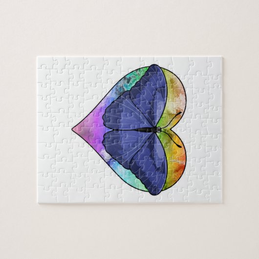 Botervlieg met hart legpuzzel (Horizontaal)