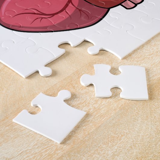 Botervlieg met hart legpuzzel (Zijkant)