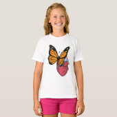 Botervlieg met hart t-shirt (Voorkant volledig)