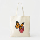 Botervlieg met hart tote bag (Voorkant)