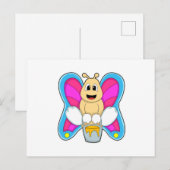 Botervlieg met honing briefkaart (Voorkant / Achterkant)