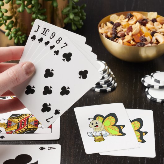 Botervlieg met honing pokerkaarten (Insitu)