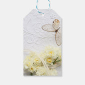Botervlieg met lentbloemen cadeaulabel (Achterkant)