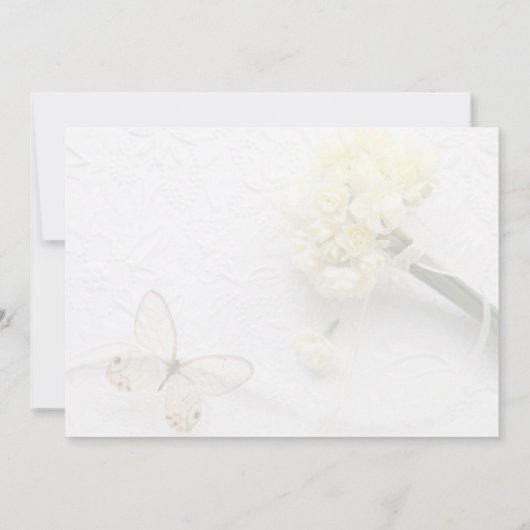 Botervlieg met lentbloemen kaart (Achterkant)