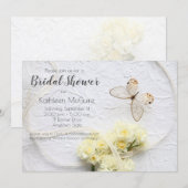 Botervlieg met lentbloemen kaart (Voorkant / Achterkant)