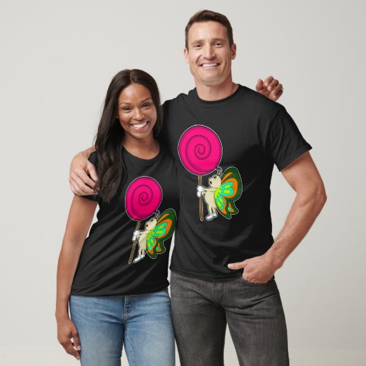 Botervlieg met Lollipop T-shirt (Unisex)