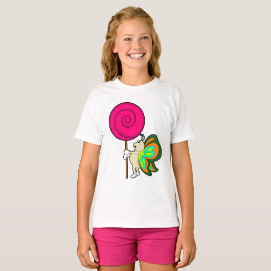 Botervlieg met Lollipop T-shirt (Voorkant volledig)