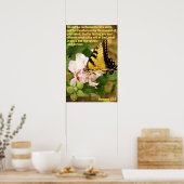 Botervlieg met Romans 12:2 Poster (Keuken)