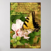 Botervlieg met Romans 12:2 Poster (Voorkant)