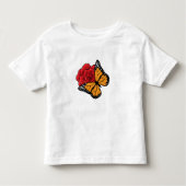 Botervlieg met Roos Kinder Shirts (Voorkant)