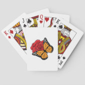 Botervlieg met Roos Pokerkaarten (Achterkant)