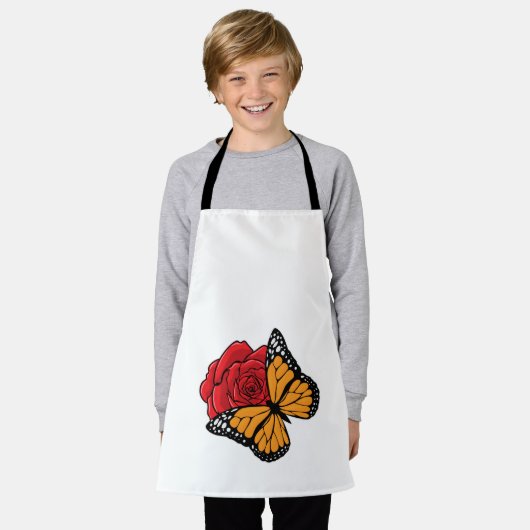 Botervlieg met Roos Schort (Gedragen)