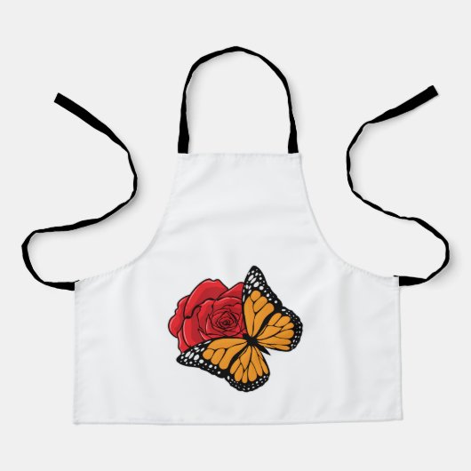 Botervlieg met Roos Schort (Voorkant)