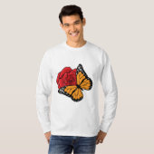 Botervlieg met Roos T-shirt (Voorkant volledig)