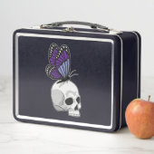 Botervlieg met schedel (In situ)