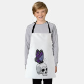 Botervlieg met schedel schort (Gedragen)