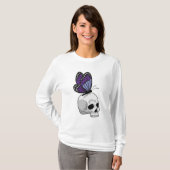 Botervlieg met schedel t-shirt (Voorkant volledig)
